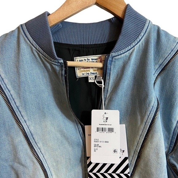 Sandrine Rose Zip Bomber in Original NWT - Picture 10 of 11